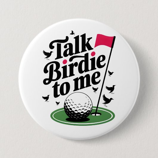 Sprich Birdie mit mir Funny golf puff Button (Vorderseite)