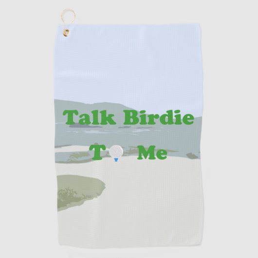 Sprich Birdie mit mir Golfhandtuch (Vorderseite)
