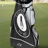 Sprich Birdie zu mir Golfer Funny Silhouette Black Golfhandtuch