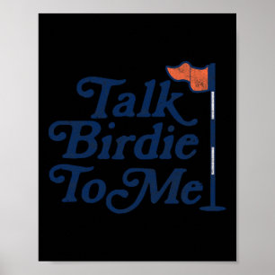 Sprich Birdie Zu Mir Lustiger Golfer Vater Vaterta Poster