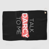 Sprich Darcy mit mir Golfhandtuch (Horizontal)