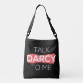 Sprich Darcy mit mir Tragetaschen Mit Langen Trägern (Rückseite)
