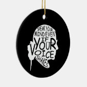 Sprich deine Meinung, selbst wenn deine Stimme zit Keramik Ornament (Rechts)
