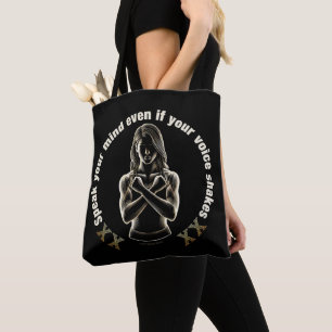 Sprich deine Meinung, selbst wenn deine Stimme zit Tasche