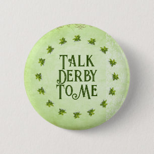 Sprich Derby Mit Mir Mint Julep Grün Anpassbar Button