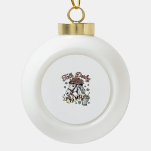 Sprich Derby Mit Mir Pferd Mint Julep Vintage Shir Keramik Kugel-Ornament