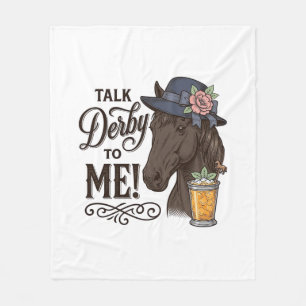 Sprich Derby mit mir Pferd Vintage Gravur Shirt_1 Fleecedecke