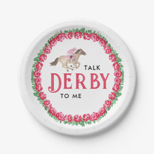 Sprich Derby mit mir   Pferderennen Derby Brautpar Pappteller