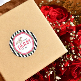 Sprich Derby mit mir | Race Derby Brautparty Runder Aufkleber