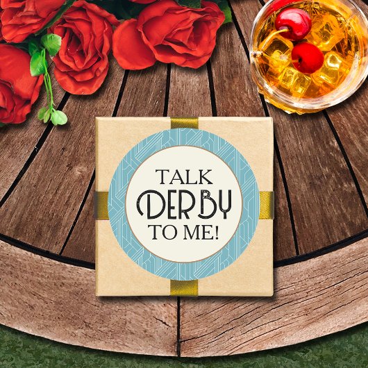 Sprich Derby mit mir Runder Aufkleber