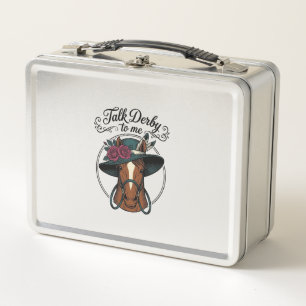 Sprich Derby Mit Mir Vintage Pferd Hut Design Metall Brotdose