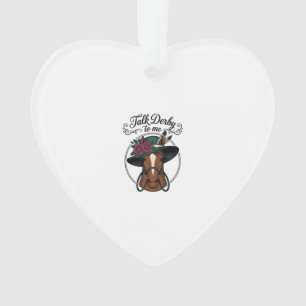 Sprich Derby Mit Mir Vintage Pferd Hut Design Ornament