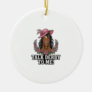 Sprich Derby Zu Mir Vintage Pferd Rose Derby Desig Keramik Ornament