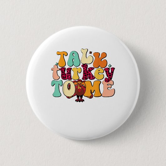 Sprich die Türkei mit mir Leg Day Funny Erntedank Button (Vorderseite)