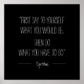 Sprich dir zuerst, was du sein würdest poster (Vorne)