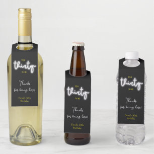 Sprich dreißig mit mir, 30. Geburtstags-Party Flaschenanhänger