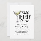 Sprich dreißig mit mir Dirty Martini 30. Geburtsta Einladung (Vorderseite)