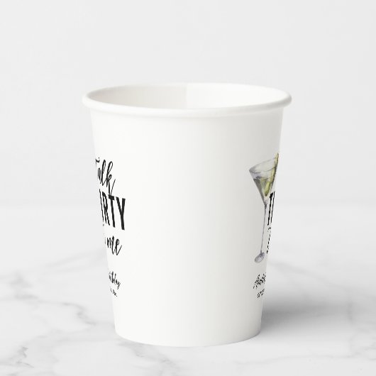 Sprich dreißig mit mir Dirty Martini 30. Geburtsta Pappbecher (Links)