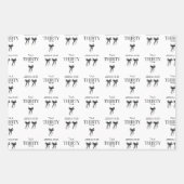 Sprich Dreißig mit mir Einfache Elegant Bow 30. Ge Geschenkpapier Set (Vorderseite)