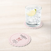 Sprich Dreißig mit mir Elegant Rosa Bow 30. Geburt Untersetzer (Vor Ort)