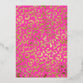 Sprich dreißig mit mir Leopard Pink Gold 30. Gebur Folieneinladung (Rückseite)