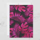 Sprich Dreißig mit mir Neon Pink Tropical 30. Gebu Einladung (Rückseite)