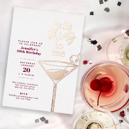 Sprich dreißig mit mir Rosa Gold 30. Geburtstag Pa Folieneinladung