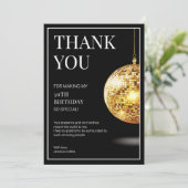 Sprich Dreißig mit mir Schwarz und Gold 30. Geburt Dankeskarte (Stehend Vorderseite)
