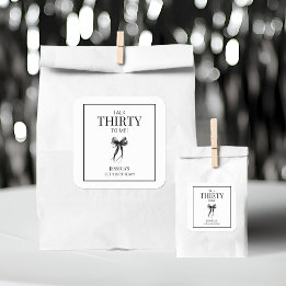 Sprich Dreißig mit mir Schwarz und Weiß 30. Geburt Quadratischer Aufkleber