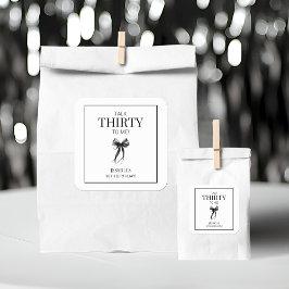 Sprich Dreißig mit mir Schwarz und Weiß 30. Geburt Quadratischer Aufkleber