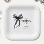 Sprich Dreißig mit mir Schwarzer Schick 30. Geburt Pappteller