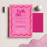 Sprich dreißig mit mir über die Grenze zum 30. Geb Einladung<br><div class="desc">Feiern Sie den Meilenstein, mit unserem "Talk Thirty to Me Wavy Border 30. Birthday Invitation" den 30. Diese Einladungen sind für den anspruchsvollen Individuum gedacht, der eine Mischung aus Eleganz und Einzigartigkeit sucht. Sie sind die perfekte Präambel für ein unvergessliches Fest. Jede Karte präsentiert ein schicke, welliges Grenzdesign, das die...</div>