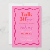 Sprich dreißig mit mir über die Grenze zum 30. Geb Einladung (Vorderseite)
