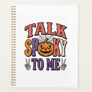 Sprich Gruselig Mit Mir Vintage Halloween-Shirt-De Planer