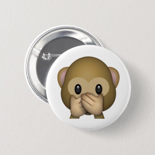 Sprich kein böser Affe - Emoji Button (Vorne & Hinten)