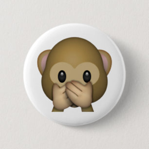 Sprich kein böser Affe - Emoji Button