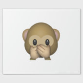 Sprich kein böser Affe - Emoji Geschenkpapier (Flach)
