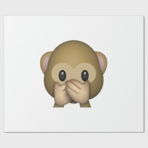 Sprich kein böser Affe - Emoji Geschenkpapier