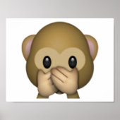 Sprich kein böser Affe - Emoji Poster (Vorne)