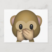 Sprich kein böser Affe - Emoji Postkarte (Vorderseite)