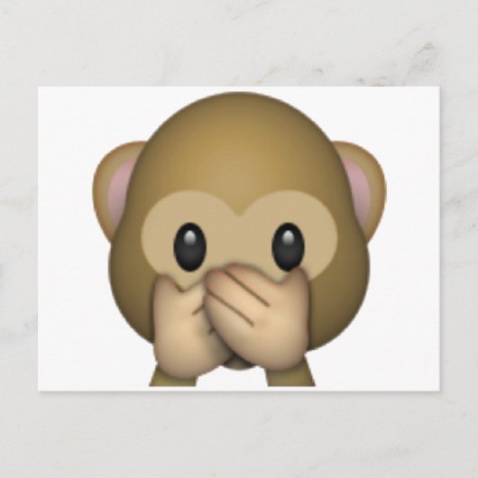 Sprich kein böser Affe - Emoji Postkarte (Vorderseite)