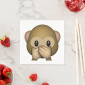 Sprich kein böser Affe - Emoji Serviette (Beispiel)