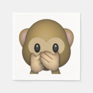 Sprich kein böser Affe - Emoji Serviette