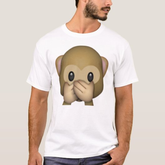 Sprich kein böser Affe - Emoji T-Shirt (Vorderseite)
