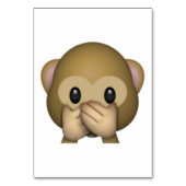 Sprich kein böser Affe - Emoji Tischnummer (Vorderseite)