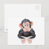 Sprich kein böser Cartoon-Affe Postkarte (Vorne/Hinten)