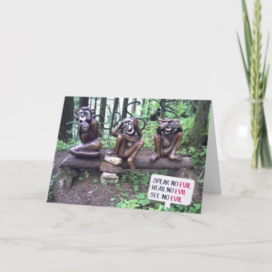 Sprich kein Böses hört kein Böses sehen keine böse Karte (Vorderseite)