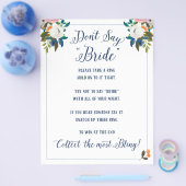 Sprich kein Bride-Brautparty-Spiel Flyer (Einzeln)