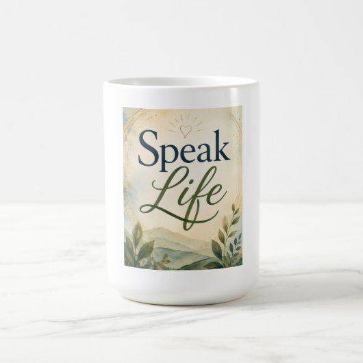 Sprich Leben Kaffeetasse (Mittel)