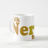 Sprich mir nervös über Cooles Retro Kaffeetasse (Vorderseite Links)